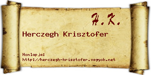 Herczegh Krisztofer névjegykártya
